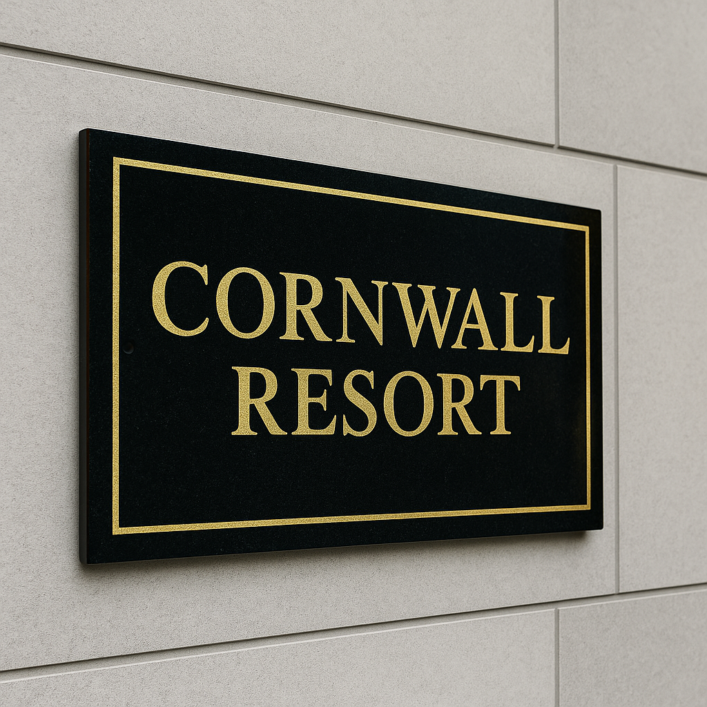 Personalised Black Granite Sign 300mm x 75mm