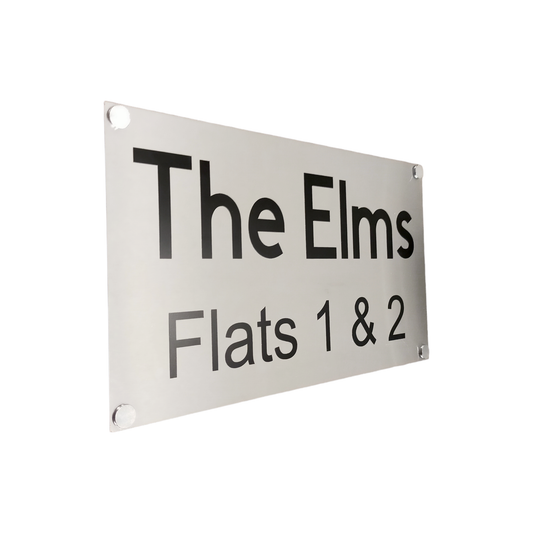 Personalised Stainless Steel Sign 475mm x 180mm