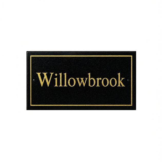 Personalised Black Granite Sign 420mm x 220mm