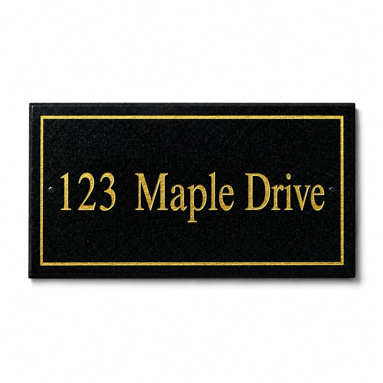Personalised Black Granite Sign 300mm x 100mm