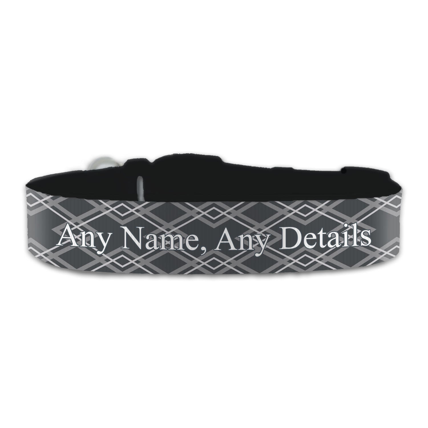 Personalised Large Dog Collar with Dark Deco Background Image 1