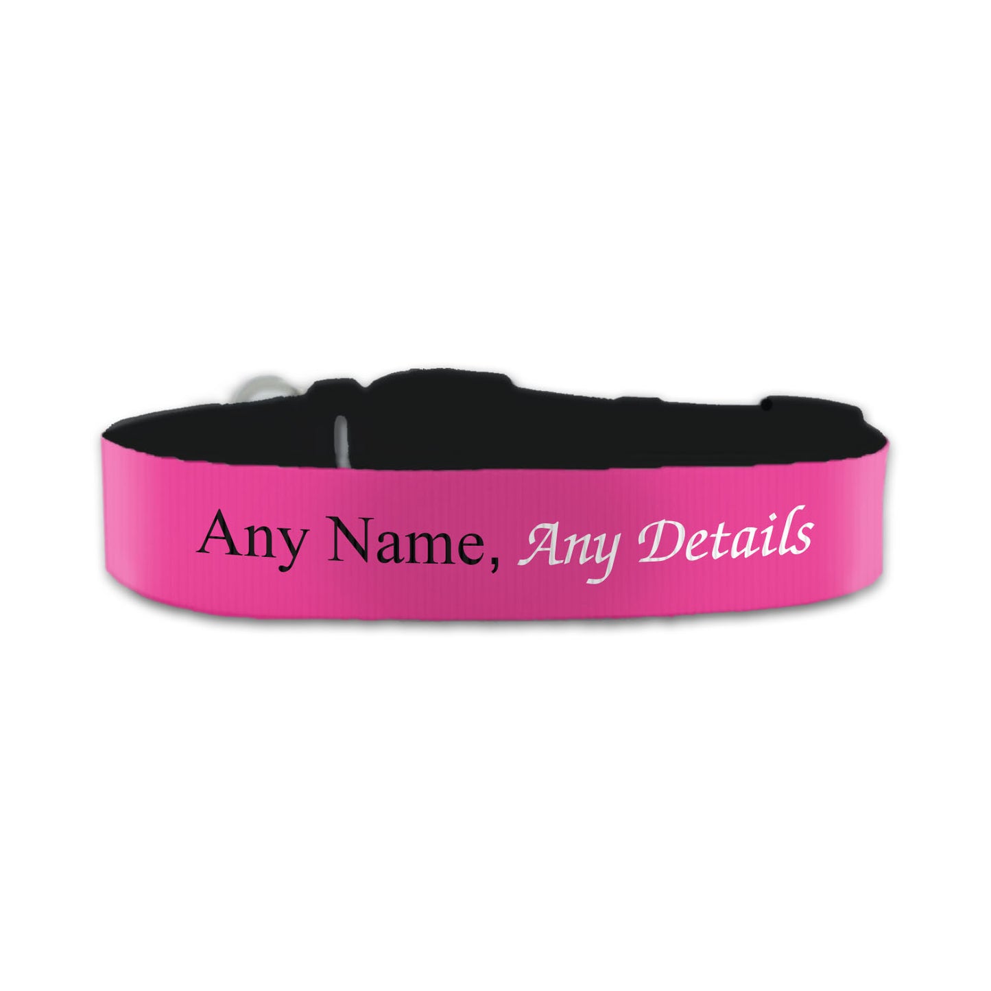 Personalised Small Dog Collar with Pink Background Image 2