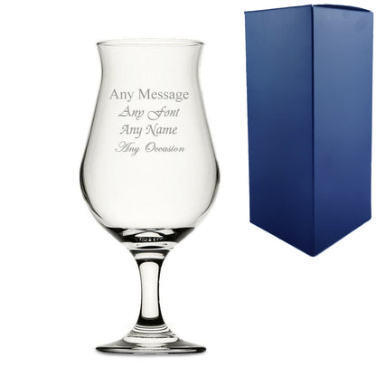 Engraved 13oz Wavy Beer Glass with Gift Box Image 2