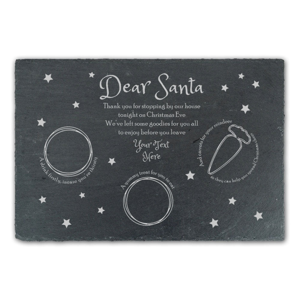 Engraved Slate Santa Board for Christmas Eve Image 2