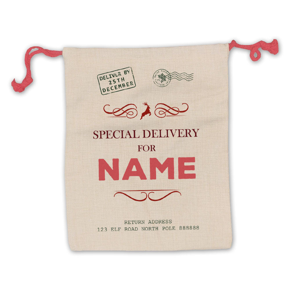 Christmas Presents Sack with Special Delivery Design Image 1