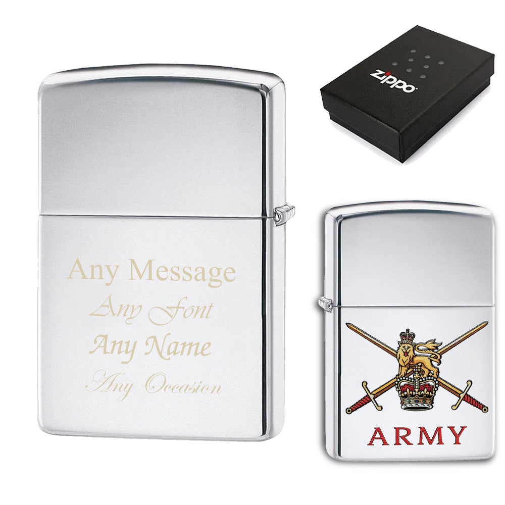 Engraved British Army Official Zippo Windproof Lighter Image 2