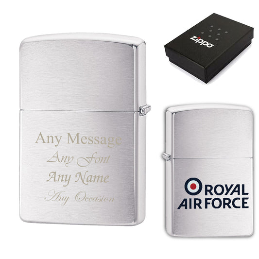 Engraved Royal Air Force Official Zippo Windproof Lighter Image 1