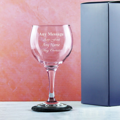 Engraved 22.5oz Gin Balloon Glass with Gift Box Image 3