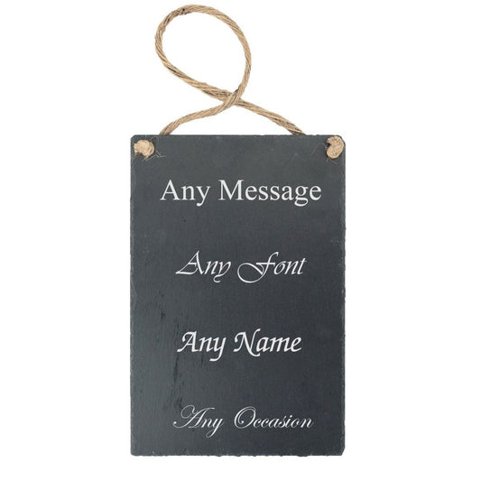 Personalised Engraved Hanging Slate Notice and Menu Board Image 1