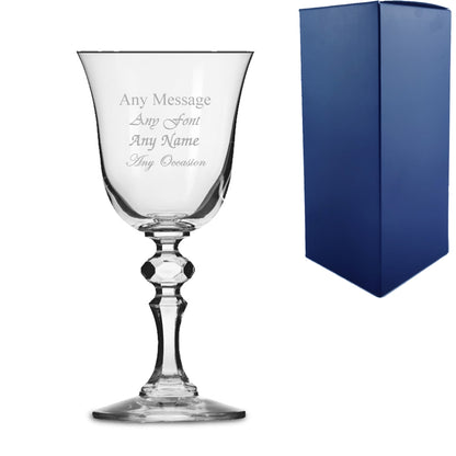 Engraved 220ml Jasmine Red Wine Glass With Gift Box Image 1