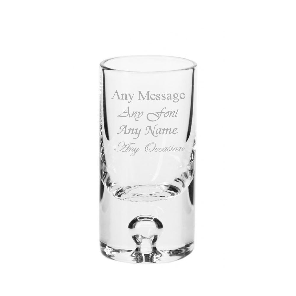 Engraved 30ml Tall Bubble Base Shot Glass Image 2