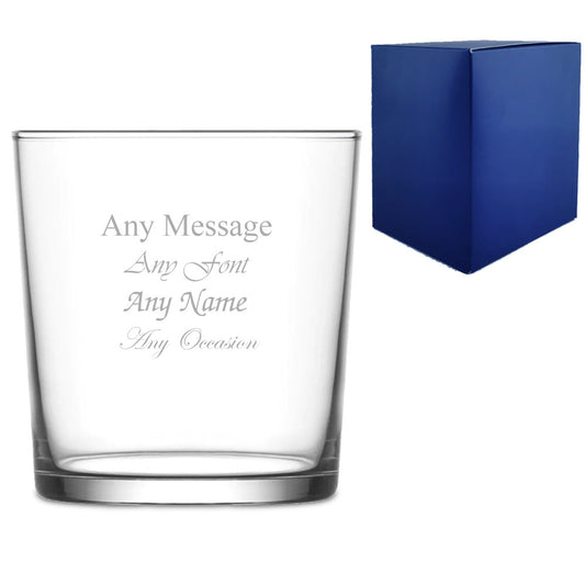 Engraved 345ml Bodega Tumbler Glass With Gift Box Image 1