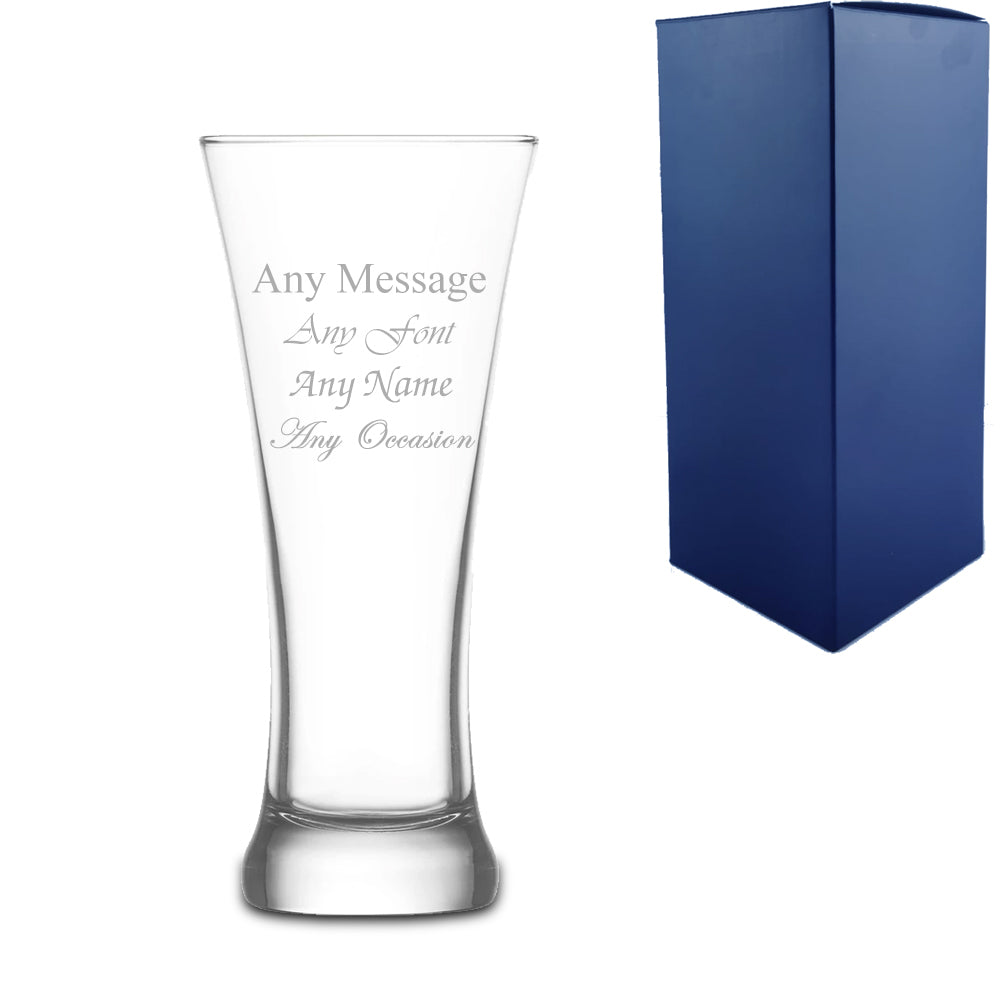 Engraved 380ml Sorgum Pint Beer Glass With Gift Box Image 1