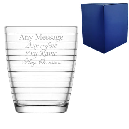 Engraved 340ml Apollon Water Tumbler Glass With Gift Box Image 1