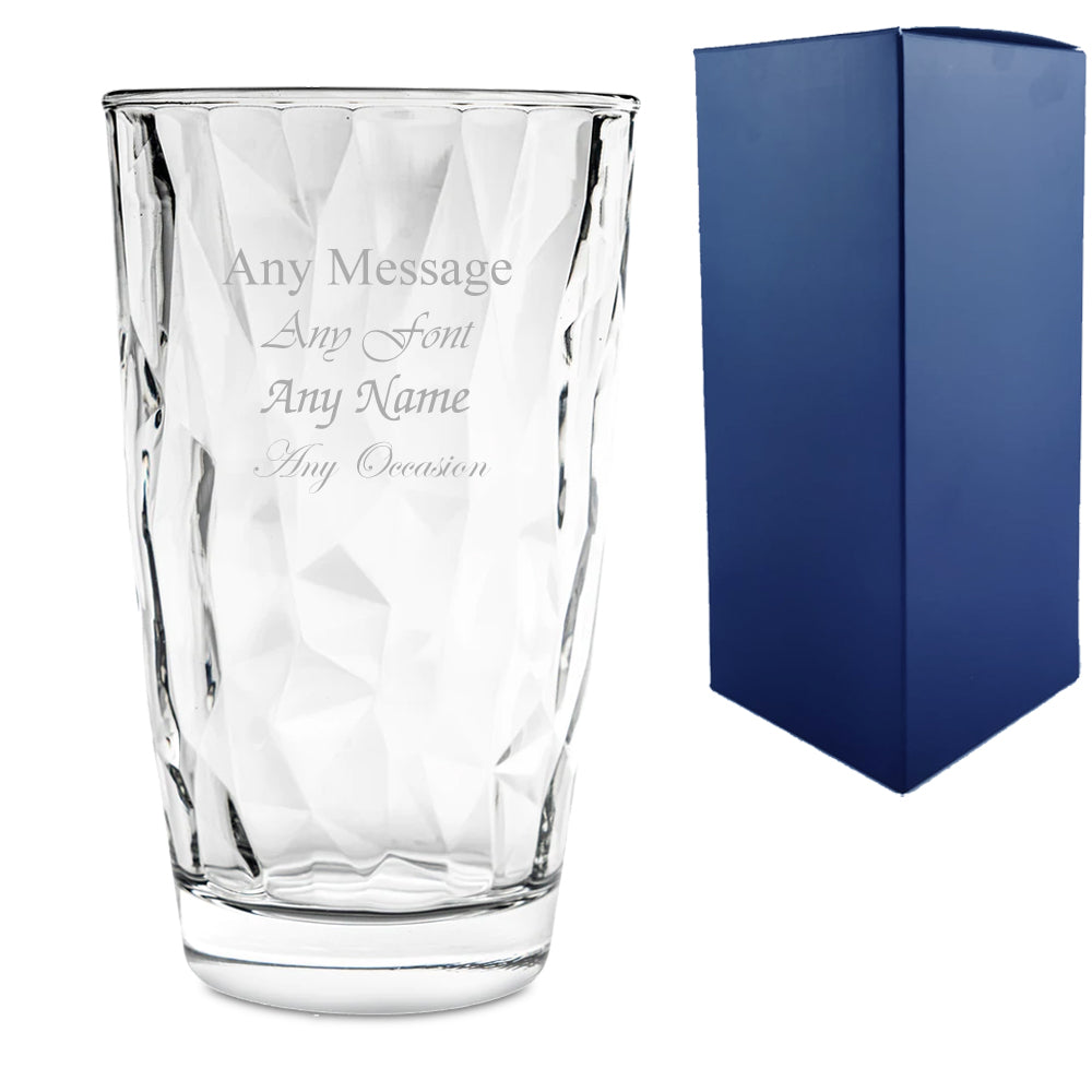 Engraved 470ml Diamond Hiball Tumbler With Gift Box Image 1