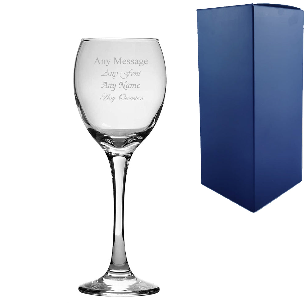 Engraved 245ml Classic White Wine Glass With Gift Box Image 2