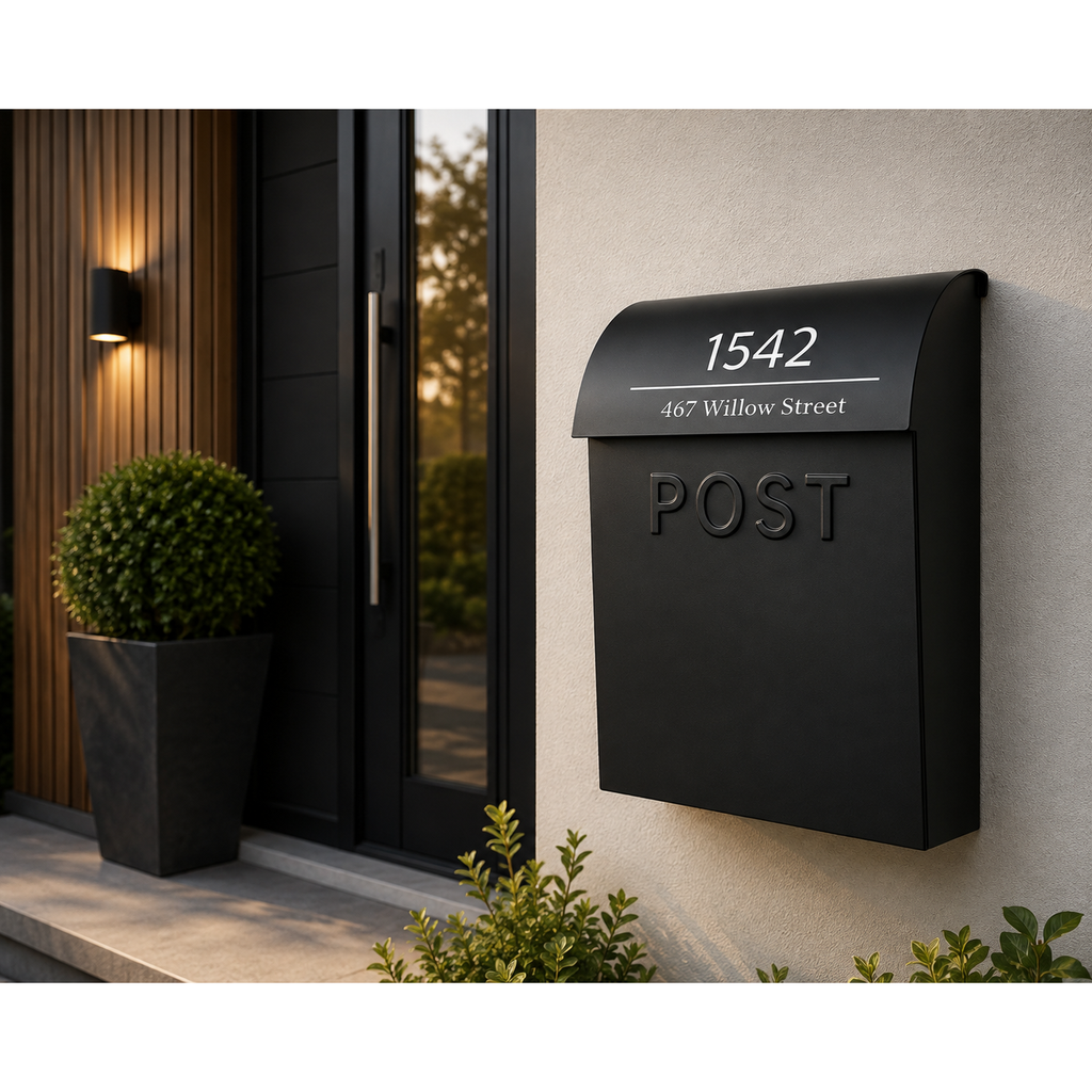 Lockable Wall Mounted Post Box | Secure Steel Letterbox | Multiple Colours