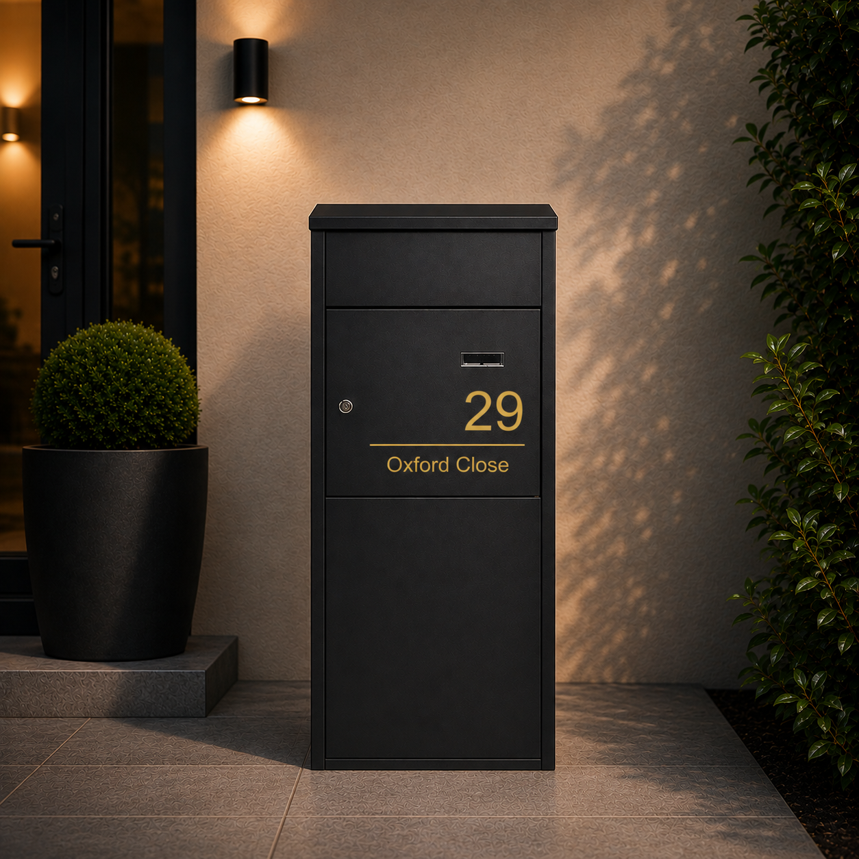Personalised Large Letter Box & Drop Tall Parcel Box