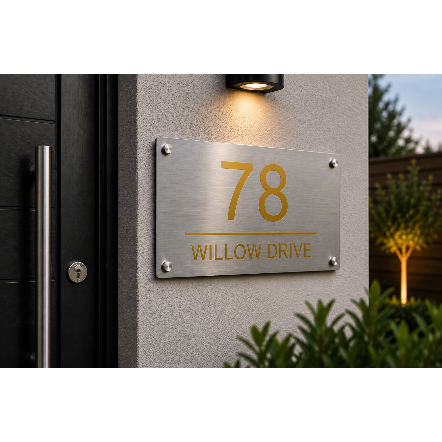 Personalised Stainless Steel Sign 300mm x 180mm