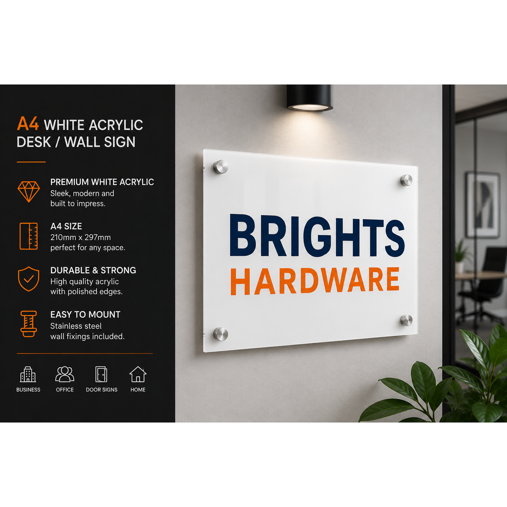 Personalised A4 Acrylic Sign 210mm x 297mm