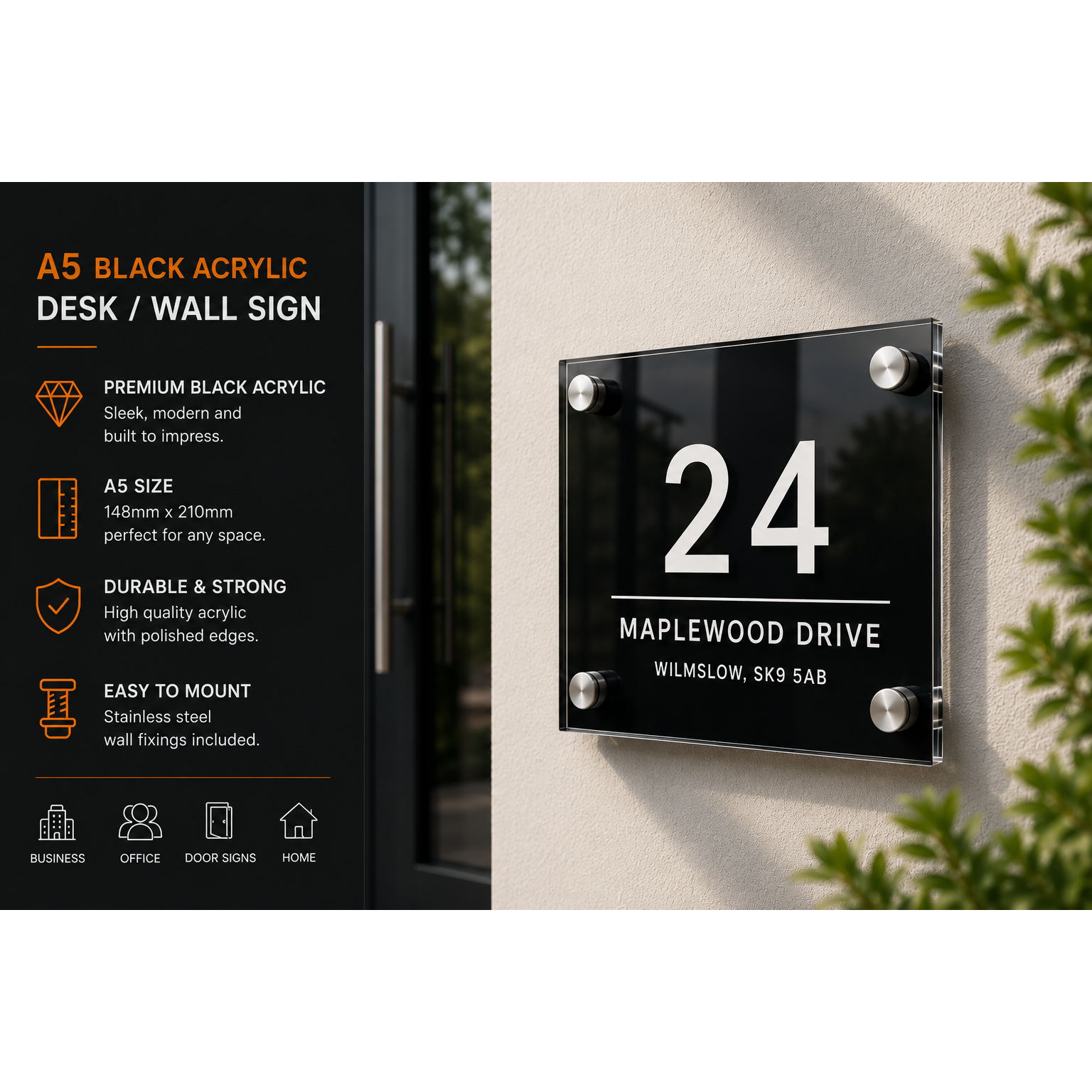 Personalised A5 Acrylic Sign 148mm x 210mm