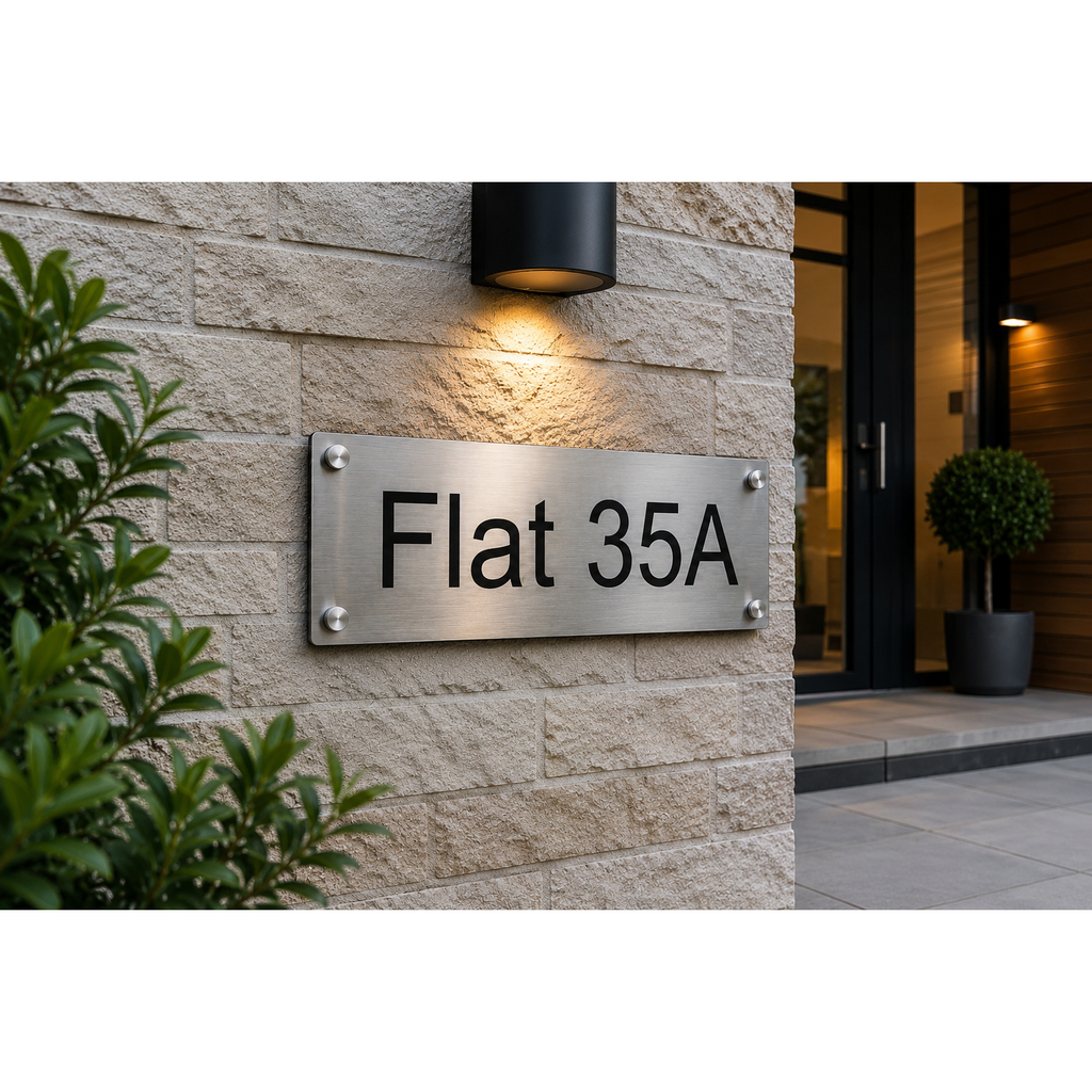 Personalised Stainless Steel Sign 300mm x 90mm
