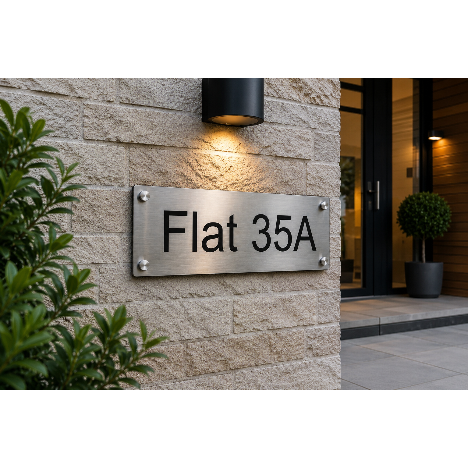 Personalised Stainless Steel Sign 300mm x 90mm