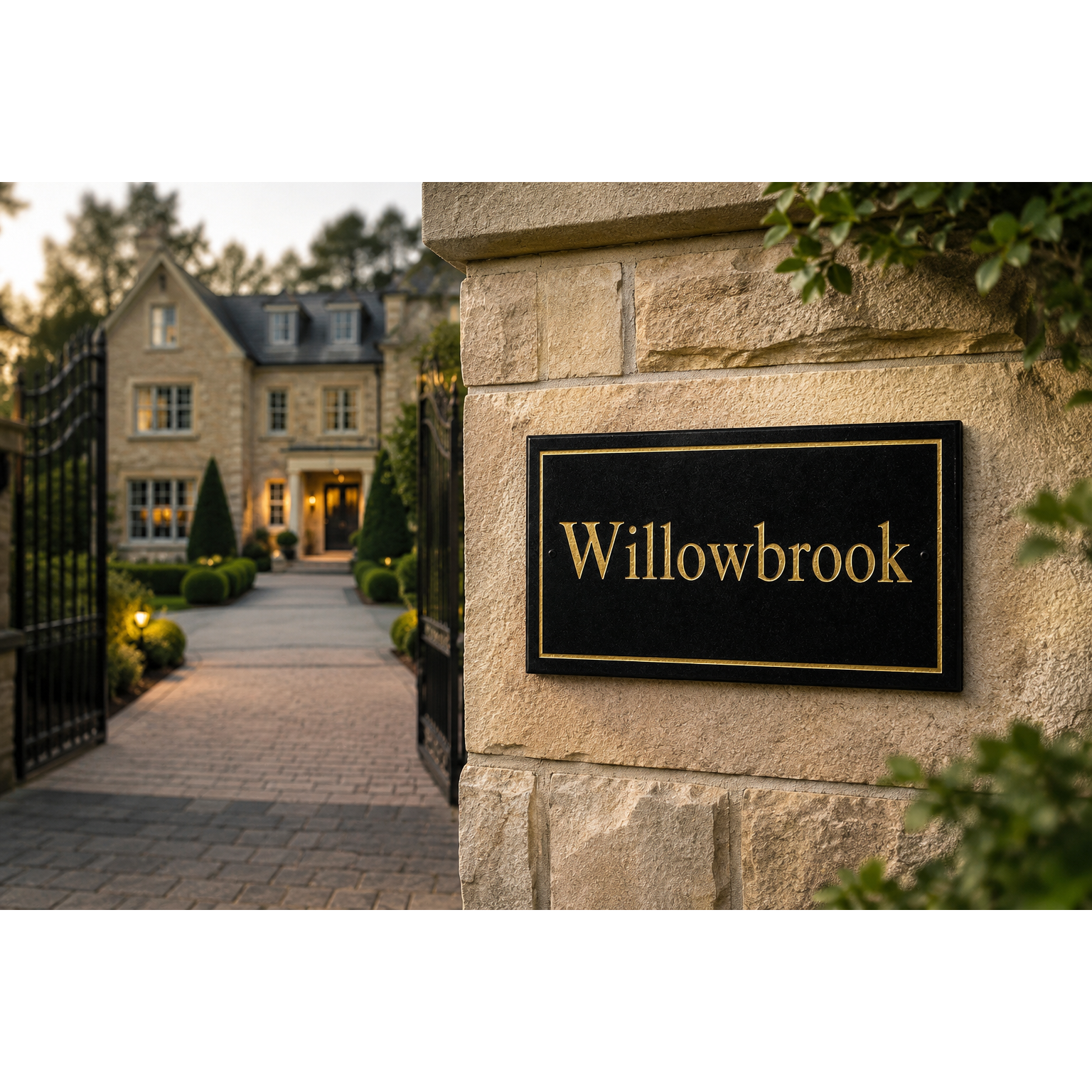 Personalised Black Granite Sign 420mm x 220mm