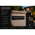 Personalised Black Granite Sign 300mm x 75mm