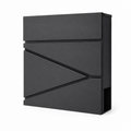 Personalised Modern Geometric Wall Mounted Post Box | Contemporary Lockable Mailbox