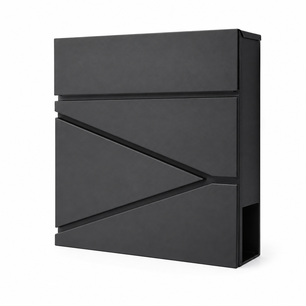 Personalised Modern Geometric Wall Mounted Post Box | Contemporary Lockable Mailbox
