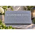 Personalised Silver Grey Memorial Plaque – 300mm × 150mm