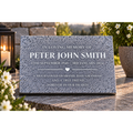 Personalised Silver Grey Memorial Plaque – 300mm × 200mm