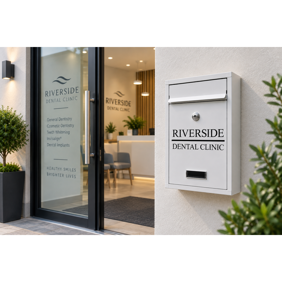 Personalised White Steel Wall Mounted Post Box