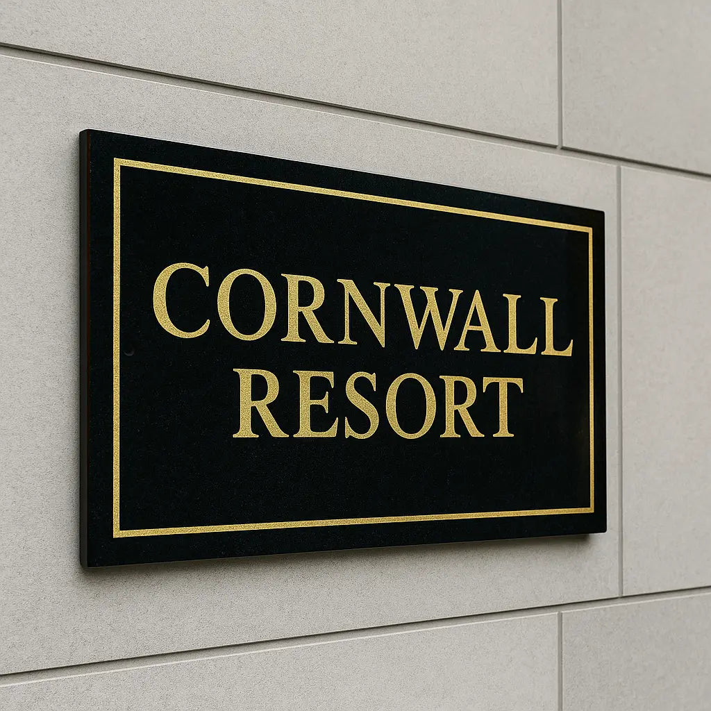 Personalised Black Granite Sign 420mm x 220mm BK Signs