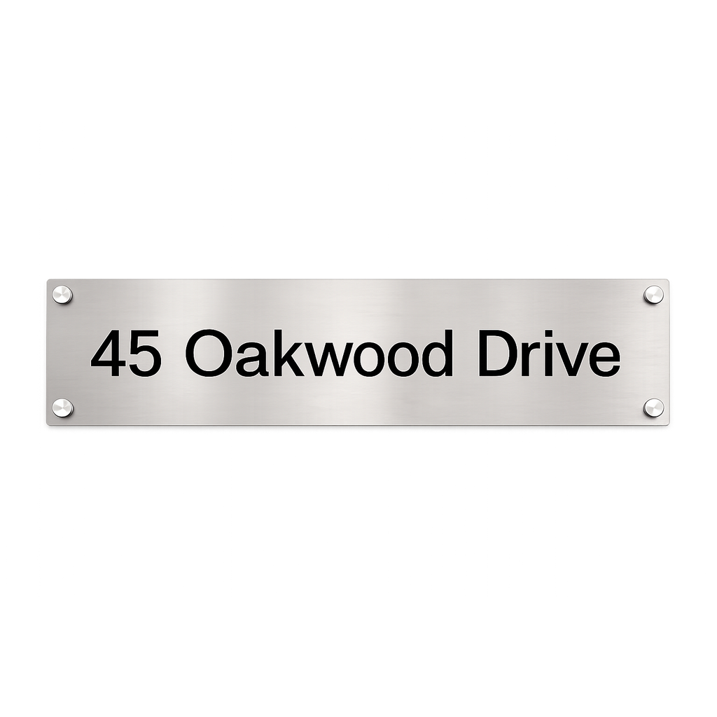 Personalised Stainless Steel Sign 950mm x 180mm