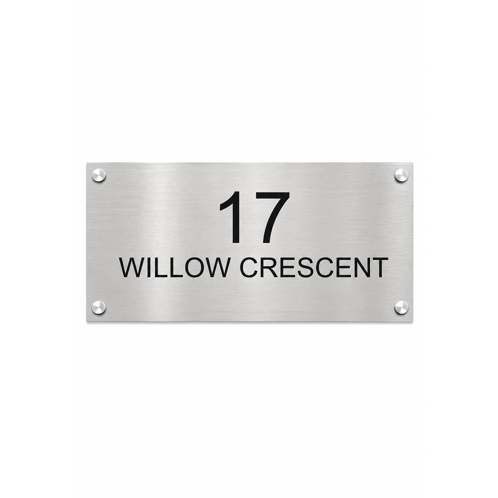 Personalised Stainless Steel Sign 950mm x 180mm