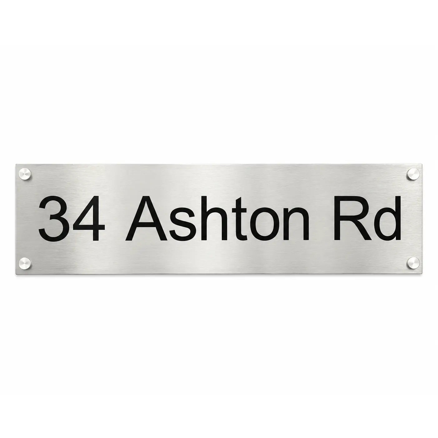 Personalised Stainless Steel Sign 300mm x 180mm BK Signs