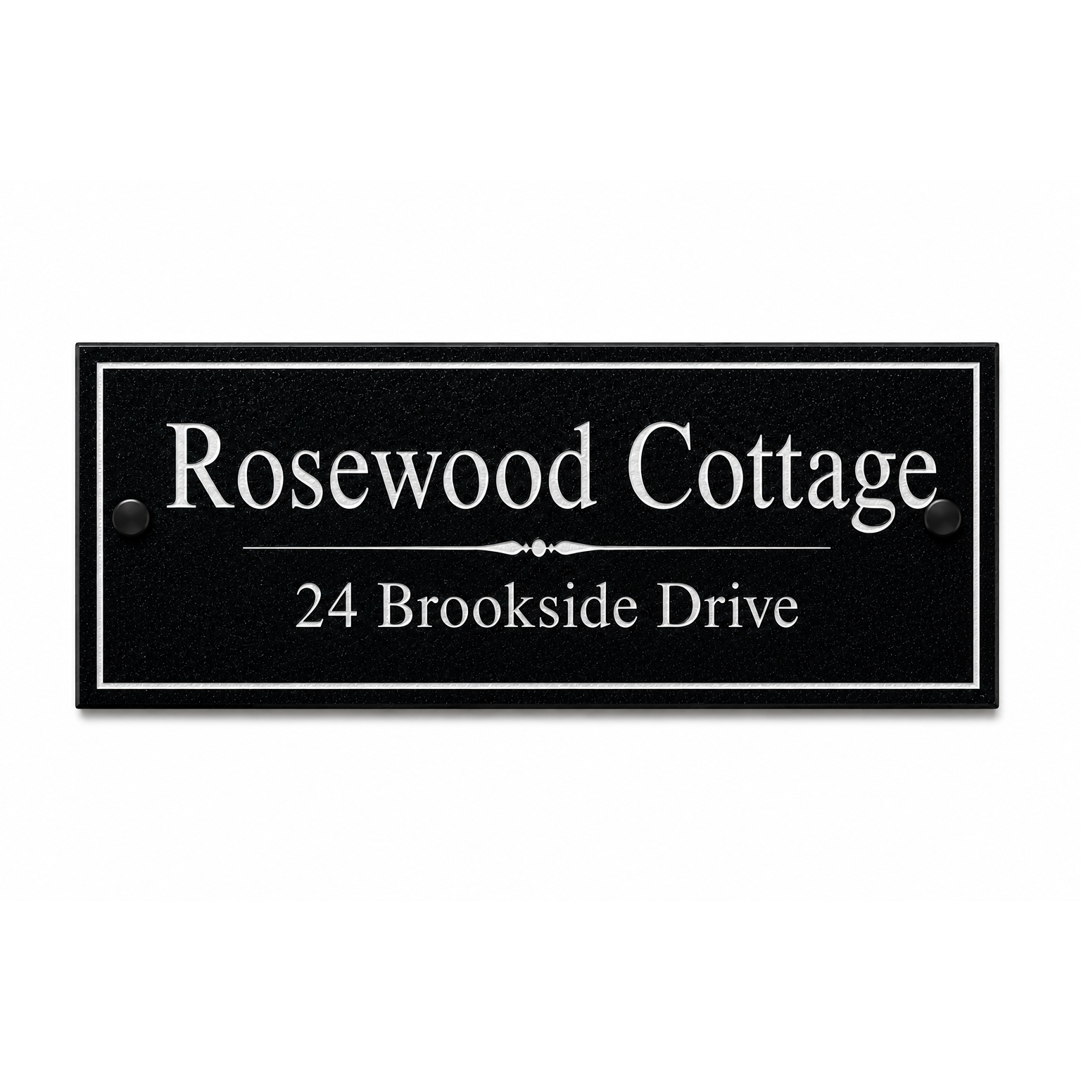 Personalised Black Granite Sign 450mm x 150mm