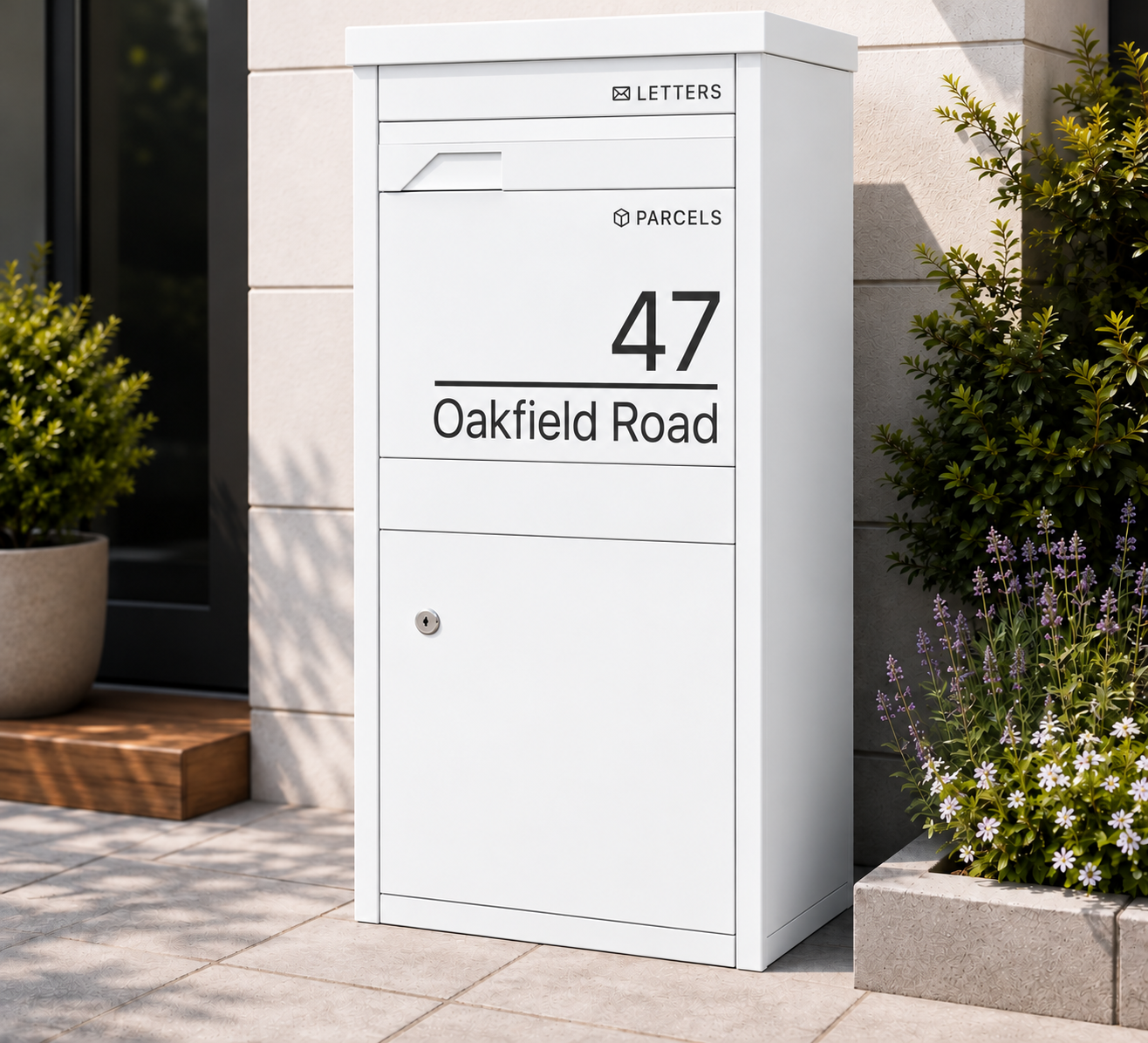 Personalised Extra Large Parcel Drop Box | Front & Rear Retrieval |  Multi Colours Available