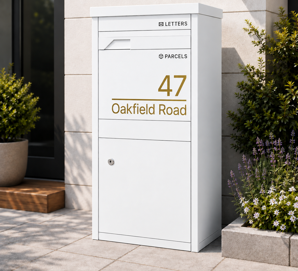 Personalised Extra Large Parcel Drop Box | Front & Rear Retrieval |  Multi Colours Available