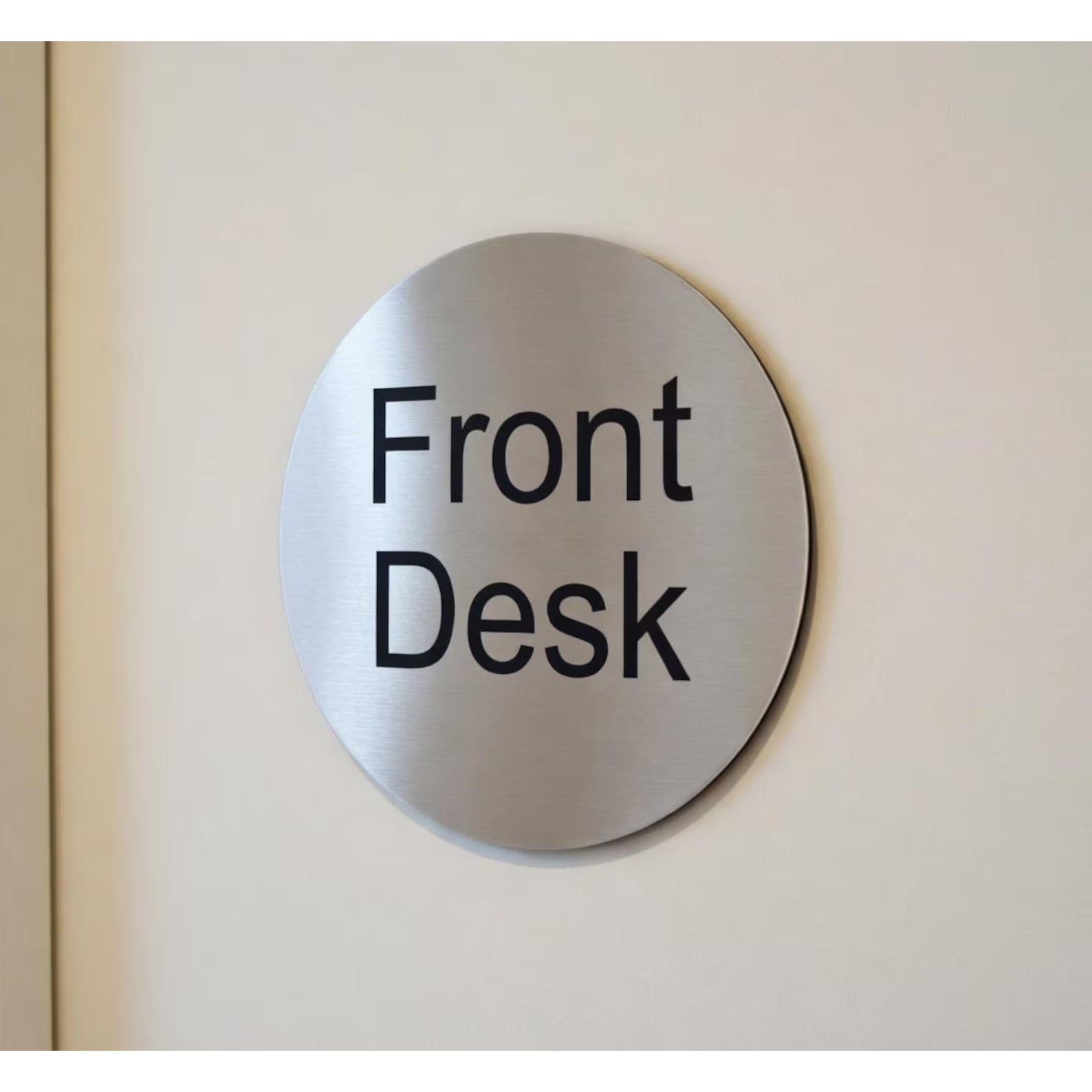 Personalised 304 Stainless Steel Round Signs BK Signs