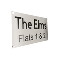 Personalised Stainless Steel Sign 300mm x 180mm BK Signs