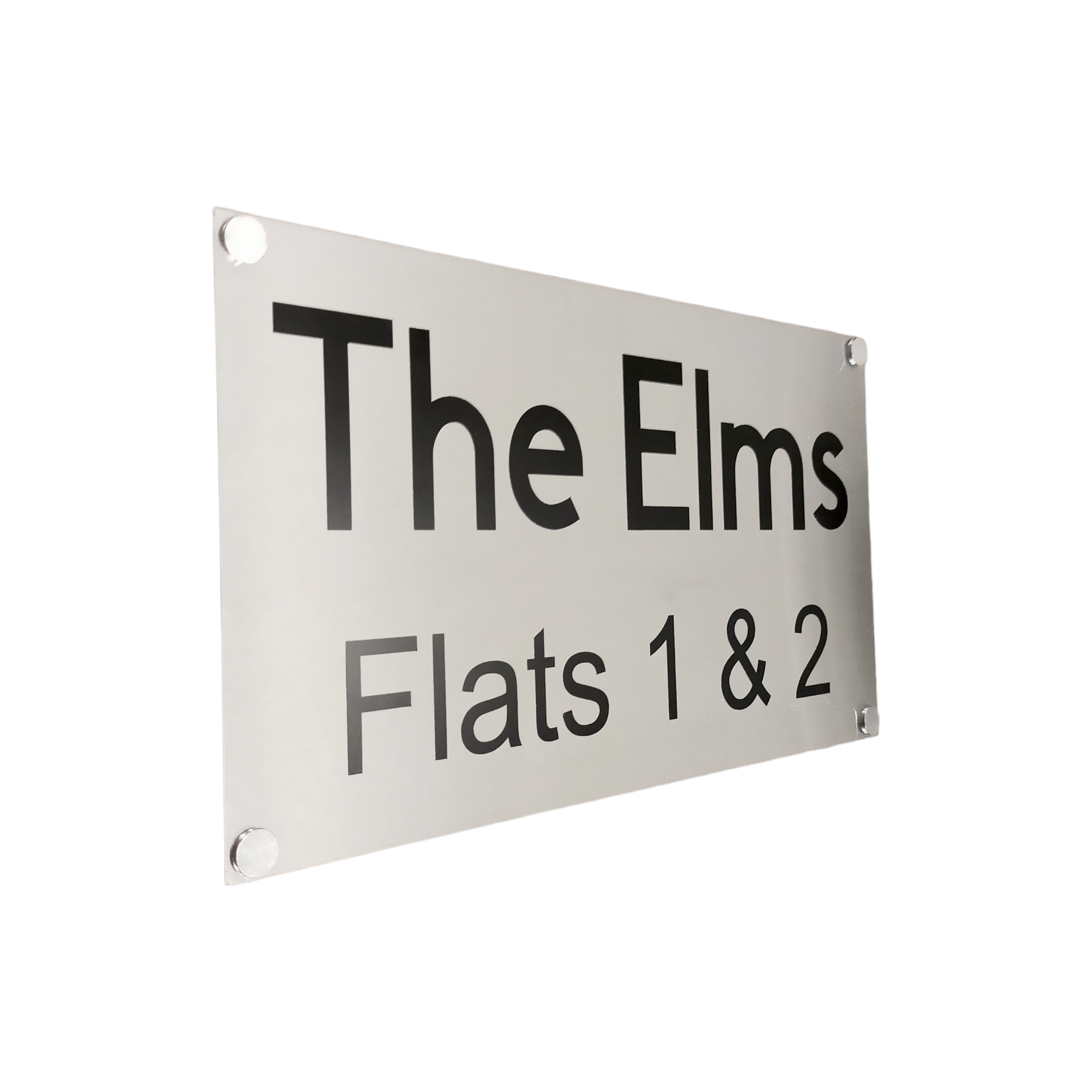 Personalised Stainless Steel Sign 300mm x 180mm BK Signs