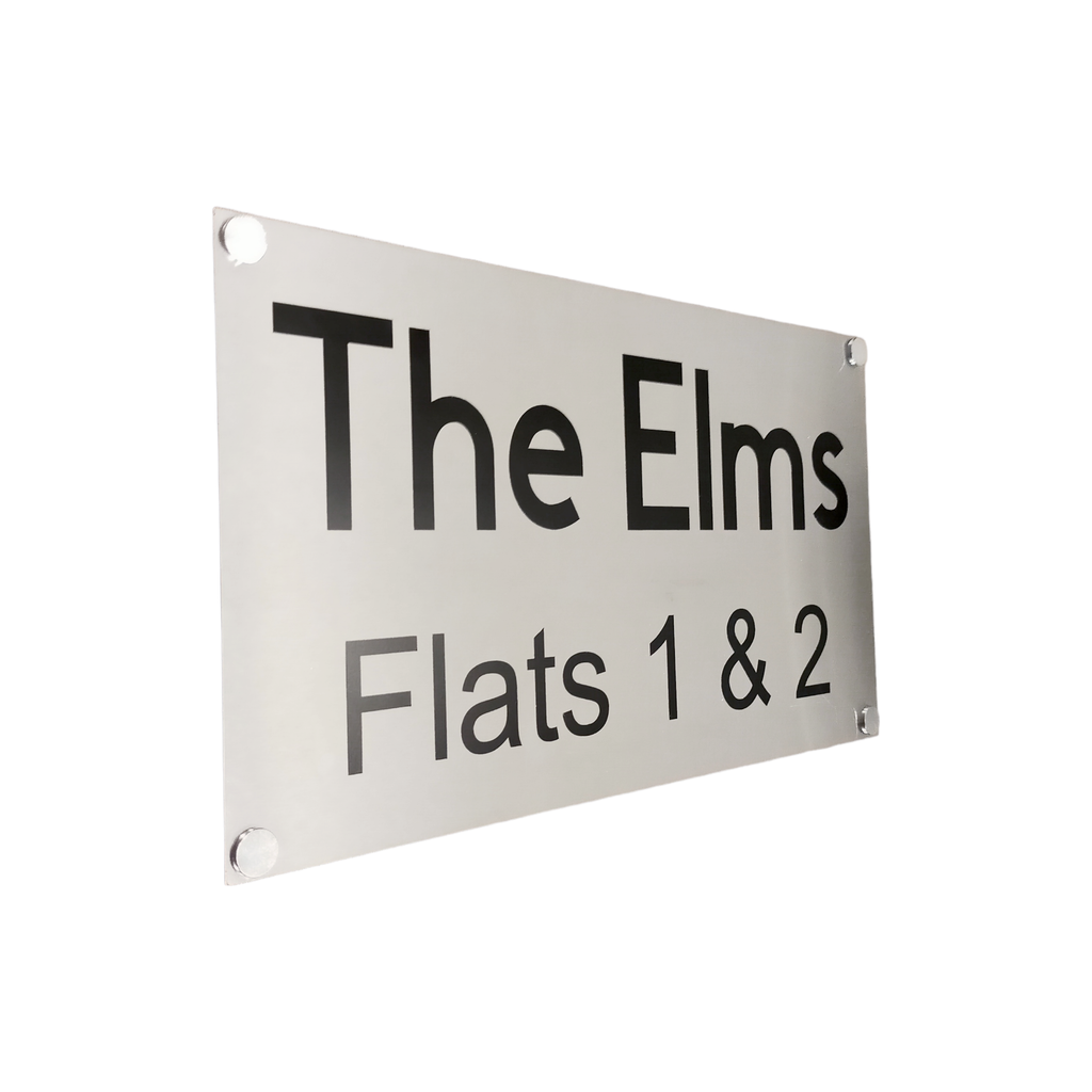 Personalised Stainless Steel Sign 300mm x 90mm BK Signs