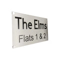 Personalised Stainless Steel Sign 325mm x 180mm BK Signs