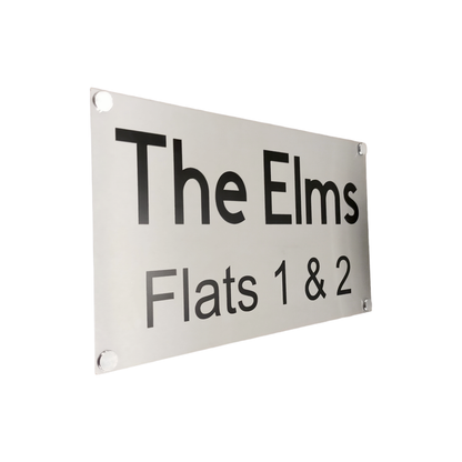 Personalised Stainless Steel Sign 325mm x 180mm