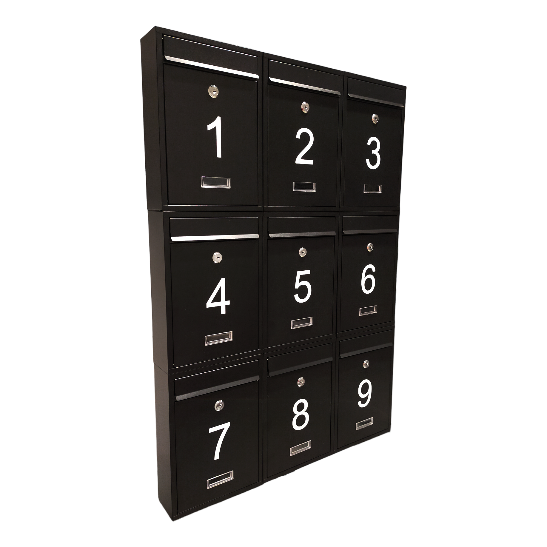 Personalised Black Steel Wall Mounted Post Box