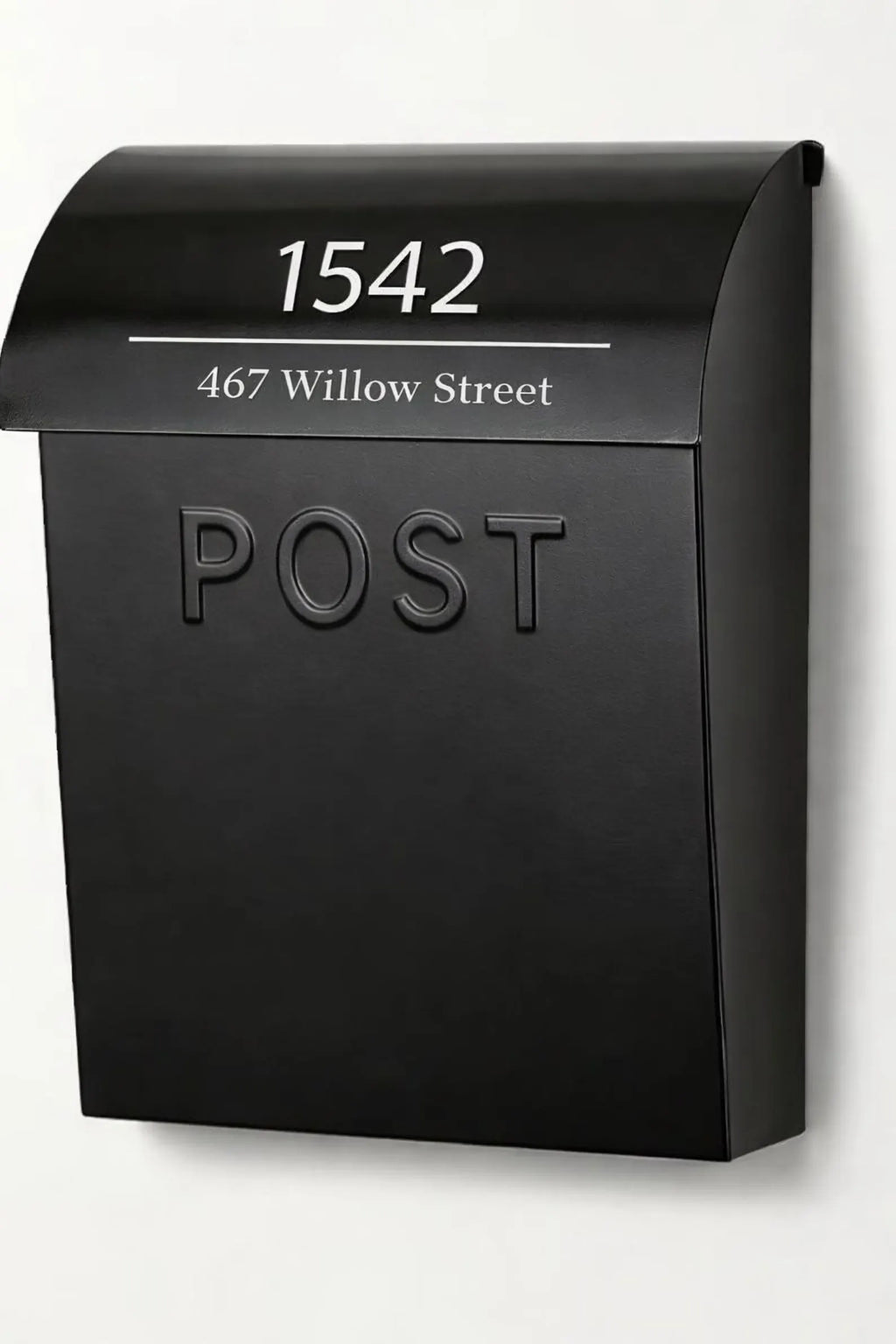 Lockable Wall Mounted Post Box Secure Steel Letterbox Multiple Colours