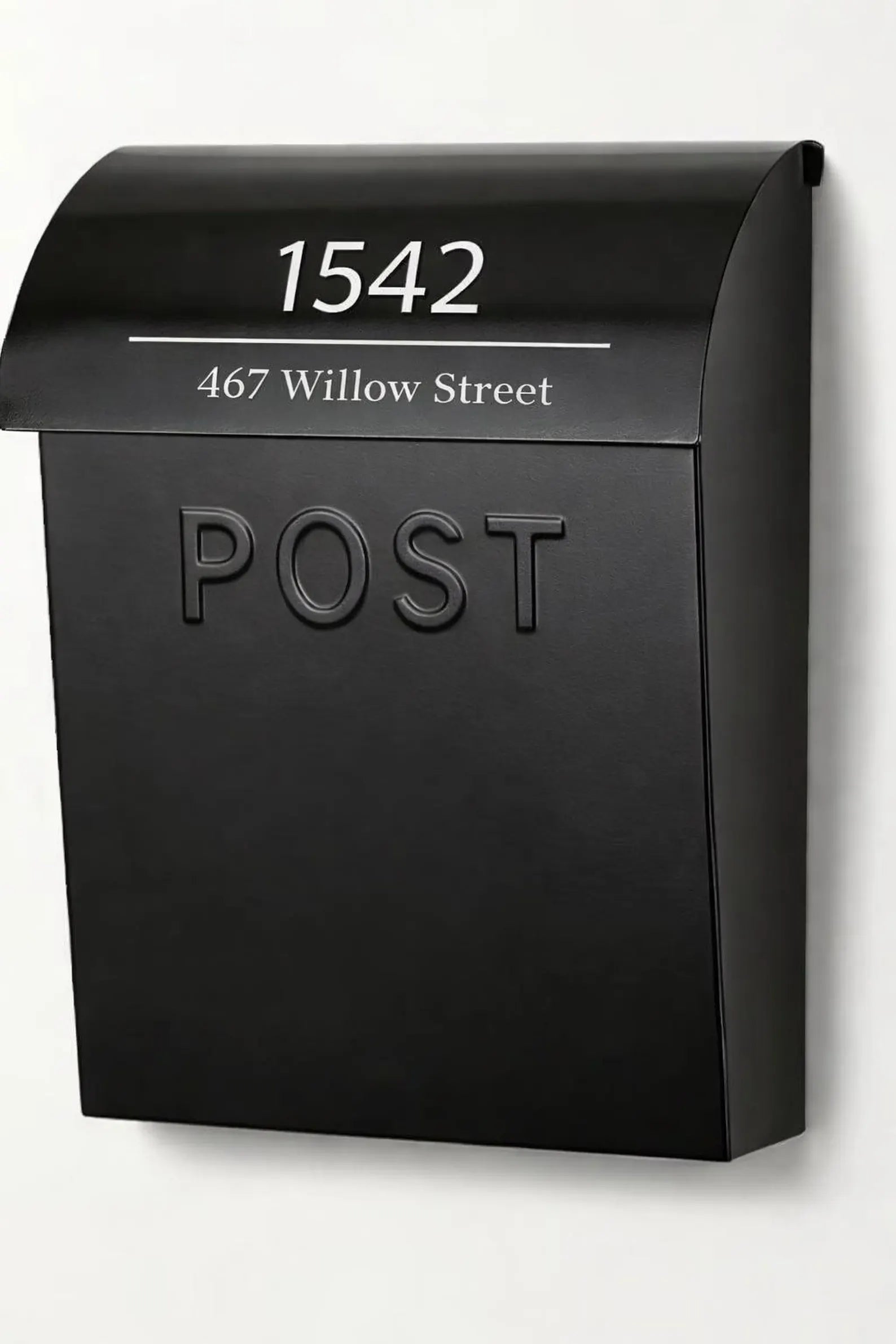 Lockable Wall Mounted Post Box Secure Steel Letterbox Multiple Colours